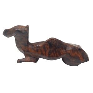Hand Carved Moroccan Thuya Wood Camel, Hand‎ Carved Decor, Wood Art /5" Long